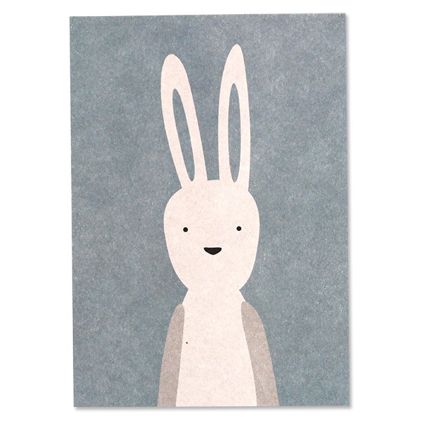 POSTKARTE ZU OSTERN - OSTERHASE BLAU