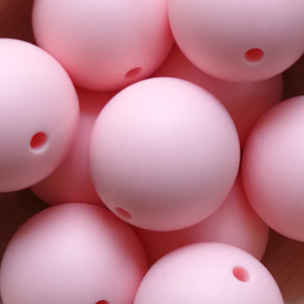 Silikonperle Rund Rosa 19mm