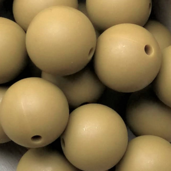 SILIKONPERLE RUND "GOLDGELB - EDITION" 15MM