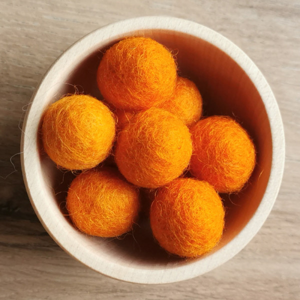 Filzperle Orange