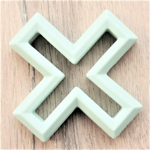 SILIKONANHÄNGER "KREUZ MINT"