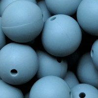 Silikonperle Rund "Graublau - Edition" 15mm