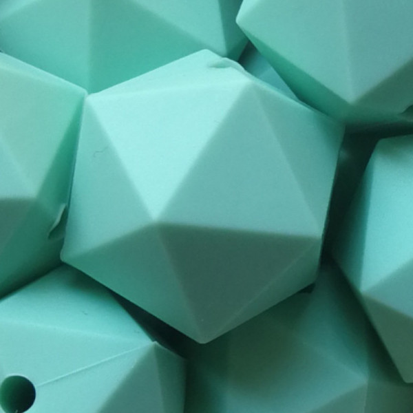 Silikonperle Ikosaeder Mint