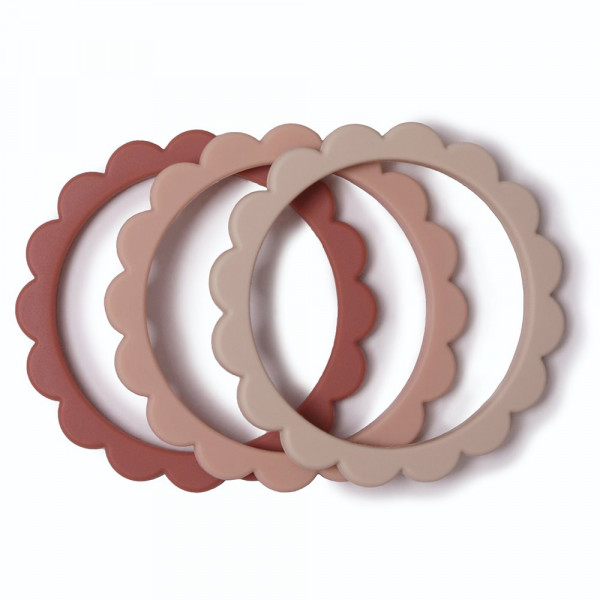 MUSHIE SILIKON BEISSRING / ARMBAND - BLUSH ROSE SAND