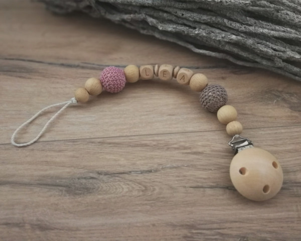 Schnullerkette "Lea" mit Namen