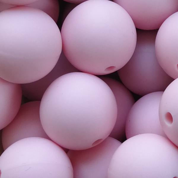 Silikonperle Rund 12mm Pastellrosa