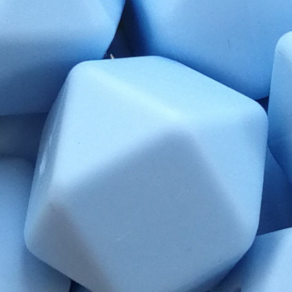 Silikonperle Hexagon Pastellblau