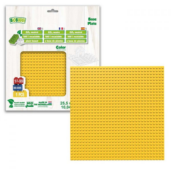 BiOBUDDi | Grundplatte für Spielsteine Gelb