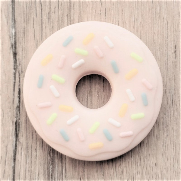 Silikonanhänger Donut Rosa