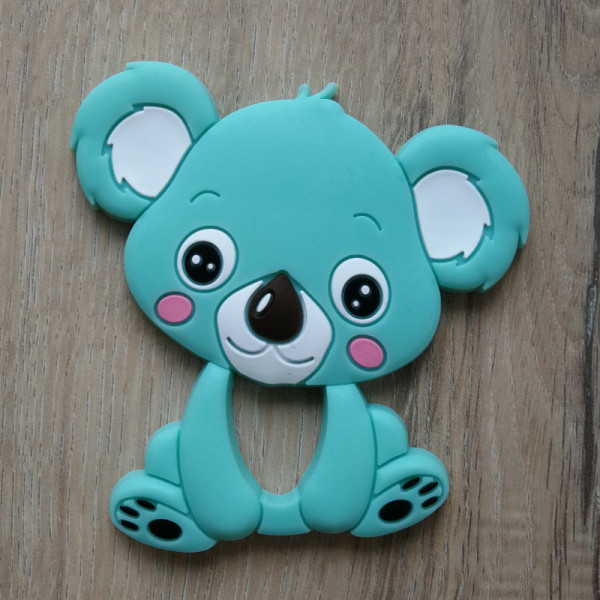 Silikonanhänger Koala Mintblau