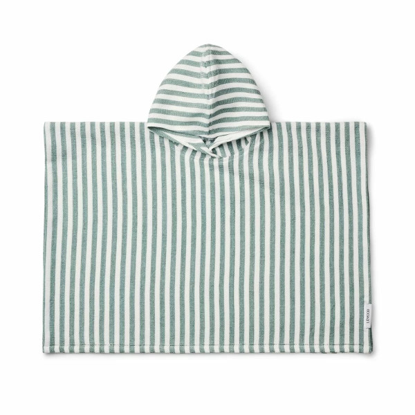 Liewood | Poncho Badeponcho "Paco" - stripes Peppermint / White 5 - 6 Jahre