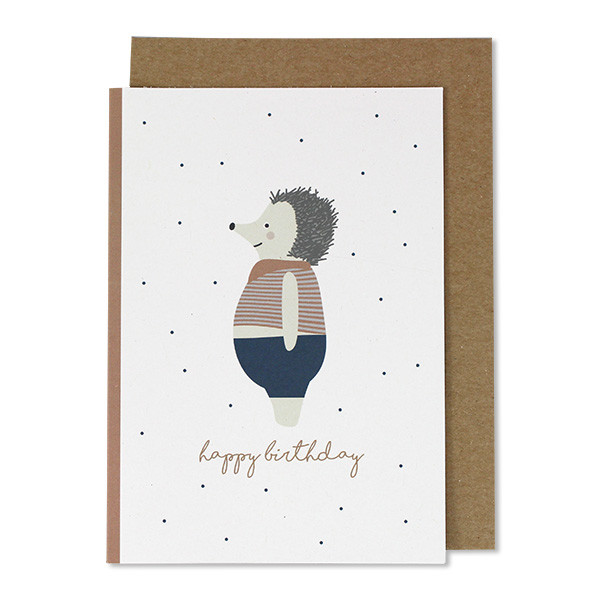 GLÜCKWUNSCHKARTE / KLAPPKARTE ZUM GEBURTSTAG "IGEL"