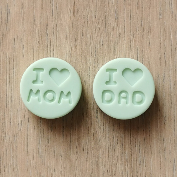 Motivperle I love Mum/Dad Mint