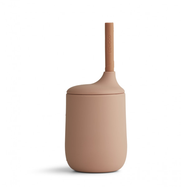 TRINKBECHER "ELLIS" MIT STROHHALM - DARK ROSE/TERRACOTTA