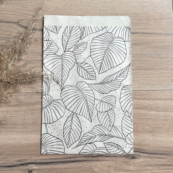 5x PAPIERTASCHE / GESCHENKTASCHE MITTEL "BLATT"
