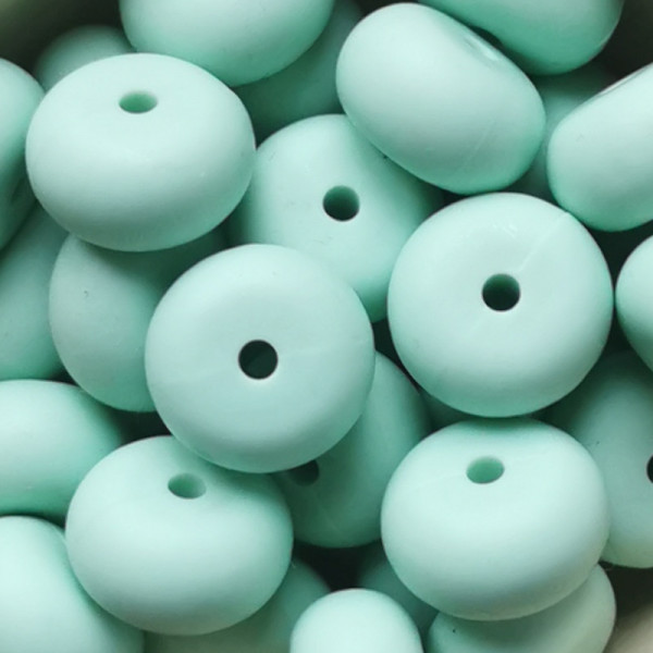 SILIKONPERLE ABAKUS "MINT" 14MM