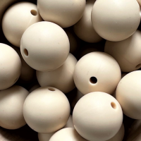 SILIKONPERLE RUND "BEIGE" 12MM