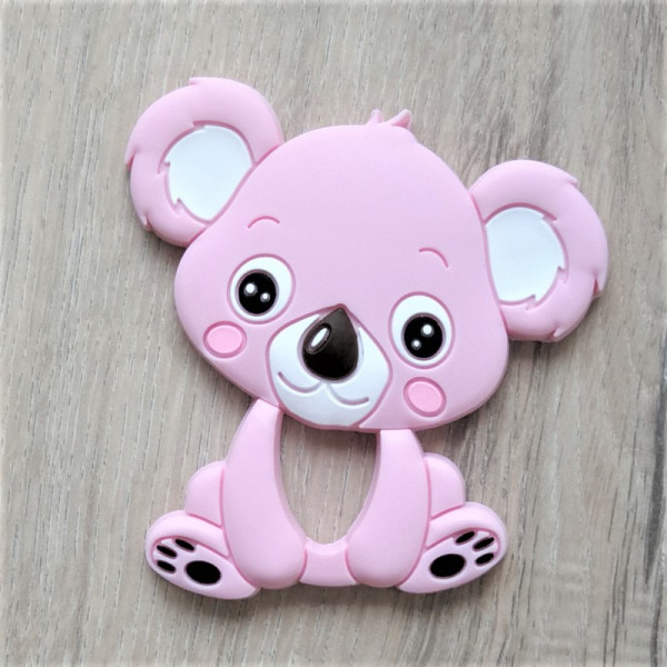 Silikonanhänger Koala Rosa