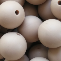 SILIKONPERLE RUND "CAPPUCCINO" 15MM