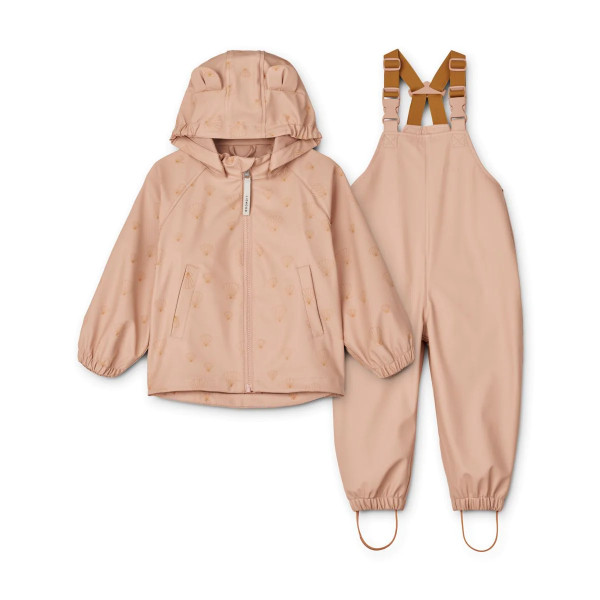 Liewood | Melodi printed Rainwear Sea Shell Mix Set - Matschkleidung Hose und Jacke Gr. 80
