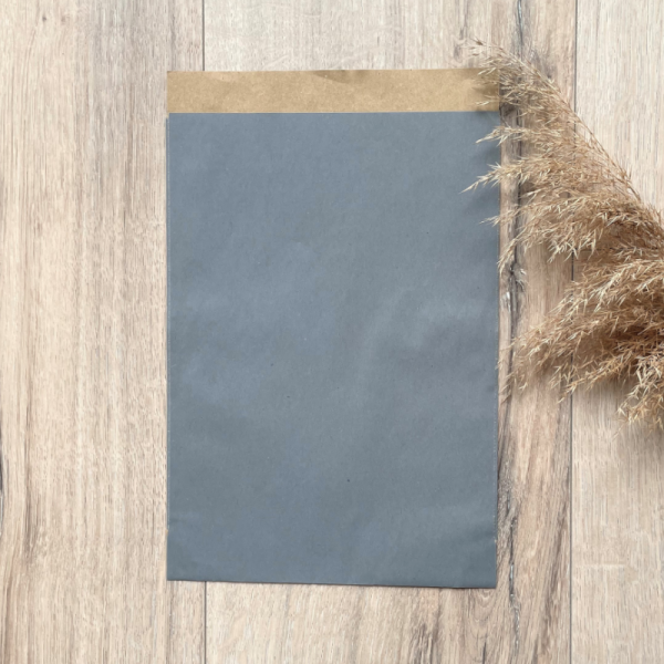 5x PAPIERTASCHE / GESCHENKTASCHE MITTEL "GRAU"