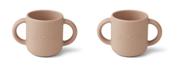 TRINKBECHER / BECHER SET "GENE" MIT HENKEL - ROSÉ