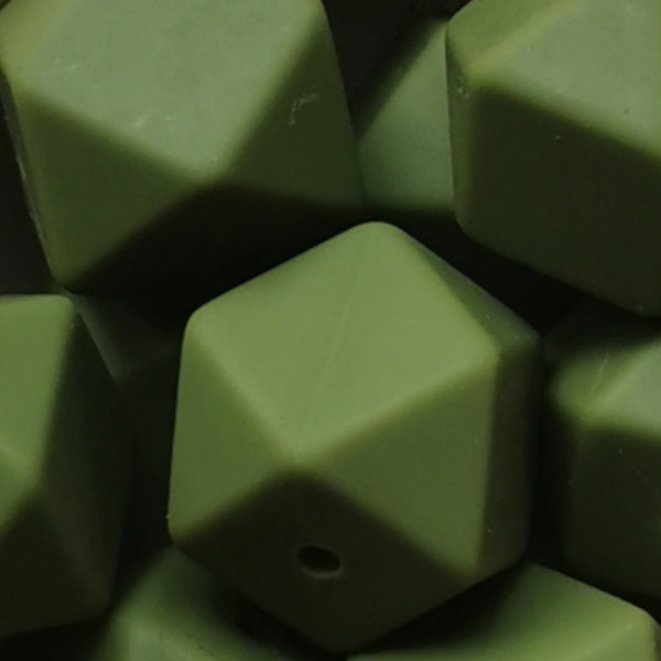 SILIKONPERLE HEXAGON "LINT" 17MM
