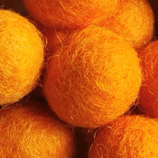 Filzperle Orange