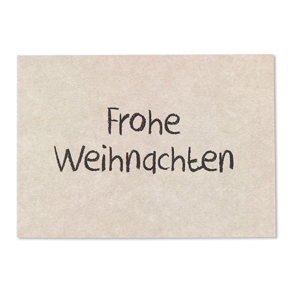 POSTKARTE ROSA "FROHE WEIHNACHTEN"