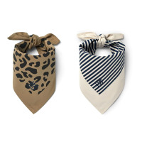 Liewood | Bali Halstücher Set Leo oat black panther / Stripe mix