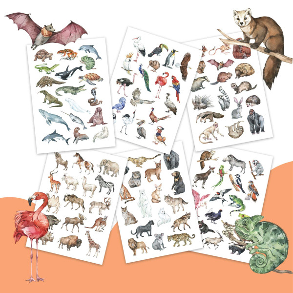 Papierdrachen | Kindertattoos / Tattoos für Kinder - Tiere der Welt