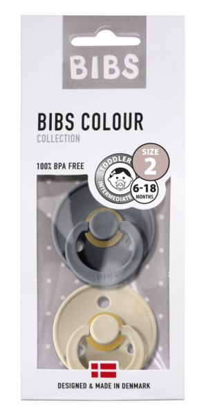 BIBS SCHNULLER - IRON / SAND - GRÖSSE 1