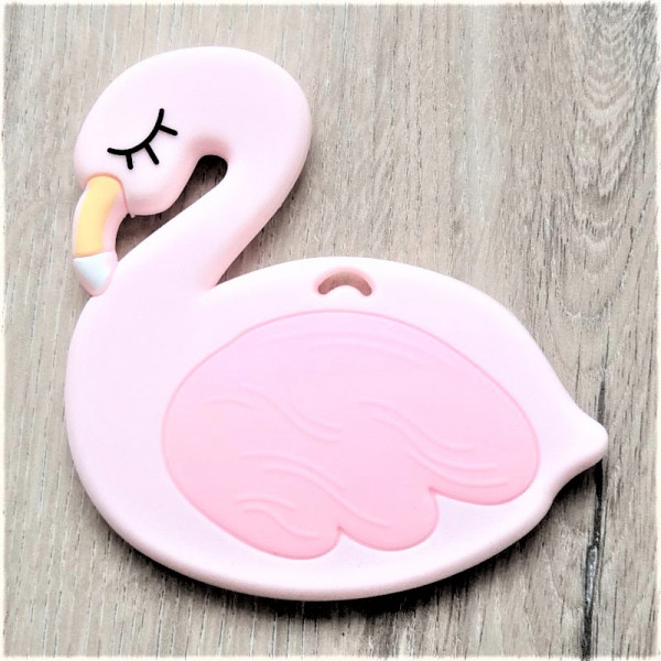 Silikonanhänger Flamingo