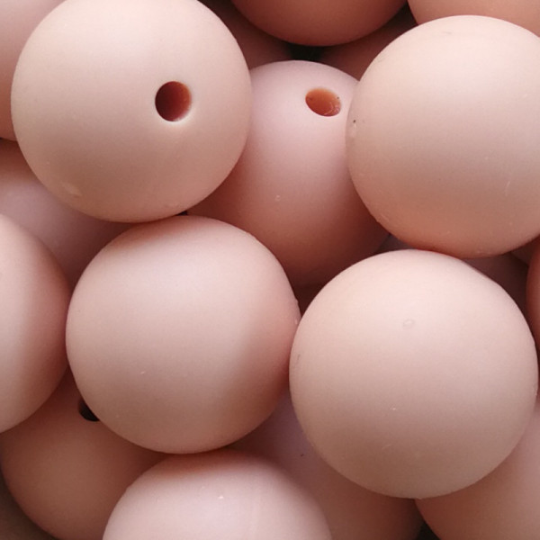 SILIKONPERLE RUND "PFIRSICH" 19MM