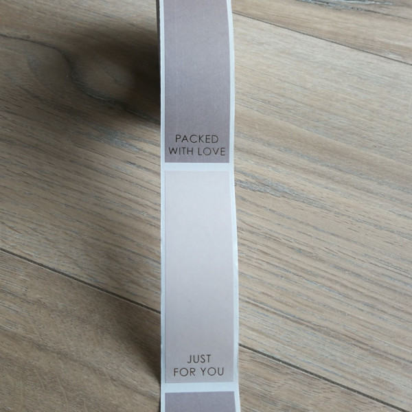 10x AUFKLEBER PACKED WITH LOVE / JUST FOR YOU - GESCHENKAUFKLEBER