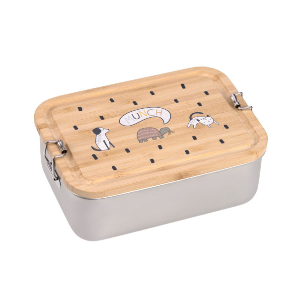 Lässig | Lunchbox Stainless Steel Bamboo Happy Prints