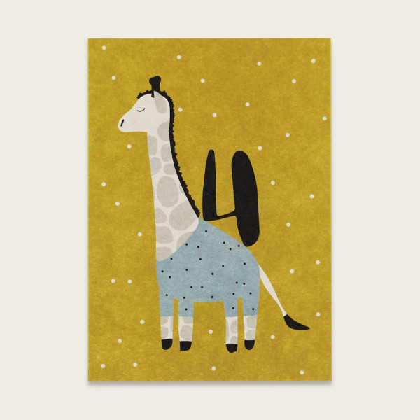 Ava & Yves | Postkarte zum Geburtstag - Giraffe 4