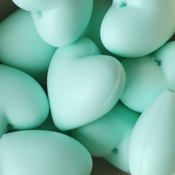 MOTIVPERLE "HERZ MINT"
