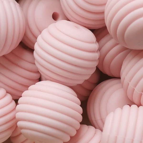 Rillenperle 15mm Rosa