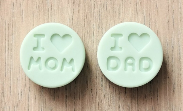 Motivperle I love Mum/Dad Mint