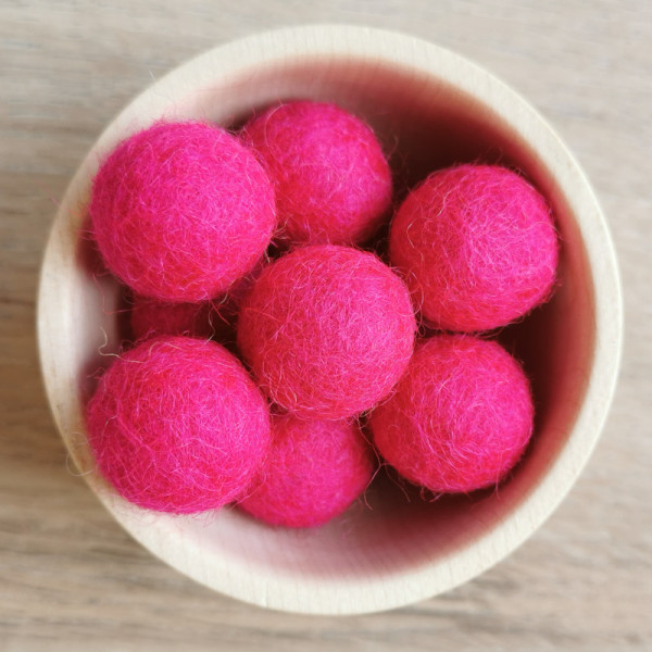 Filzperle Pink