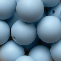 Silikonperle Rund "Hellblau" 15mm
