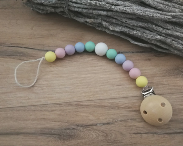 Schnullerkette "Regenbogen"