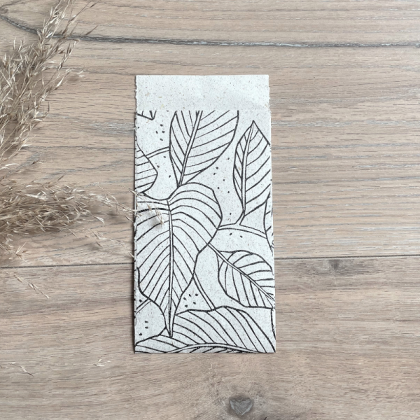 5x PAPIERTASCHE / GESCHENKTASCHE MINI "BLATT"