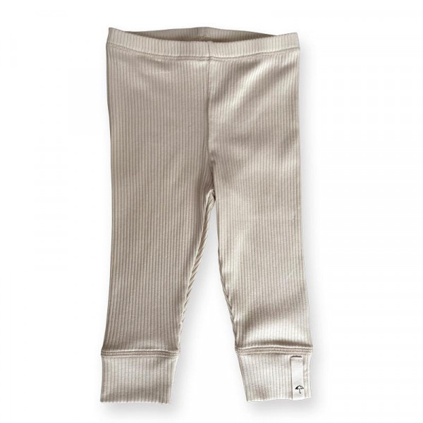 Saga Copenhagen | Legging / Hose gerippt Beige