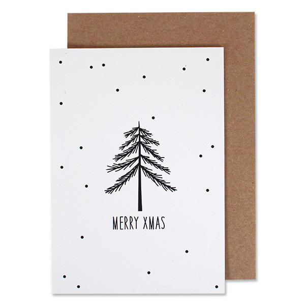 MODERNE KLAPPKARTE "MERRY X-MAS"