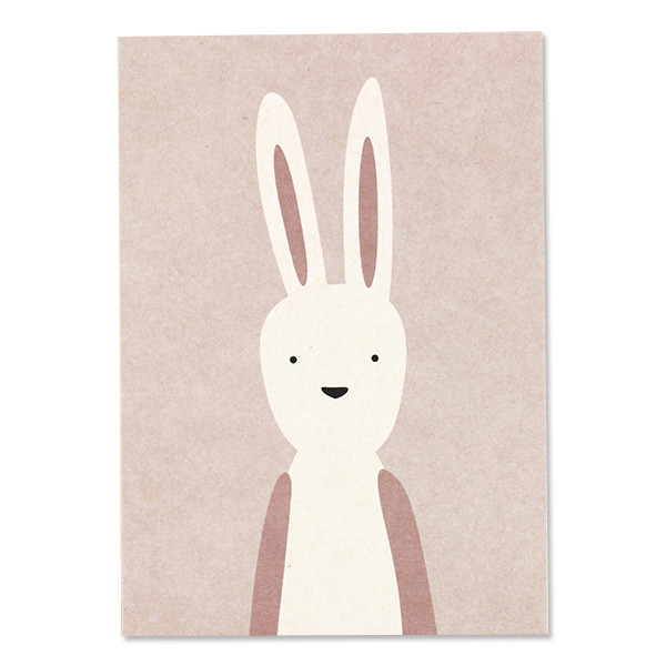 POSTKARTE ZU OSTERN - OSTERHASE ROSA
