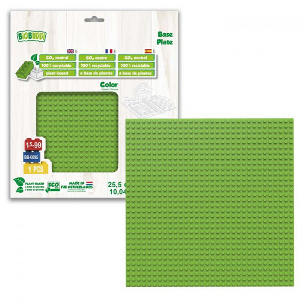 BiOBUDDi | Grundplatte für Spielsteine Grün