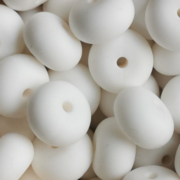 SILIKONPERLE ABAKUS "WEISS" 14MM
