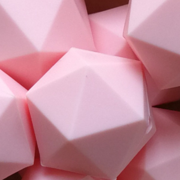 Silikonperle Ikosaeder Rosa